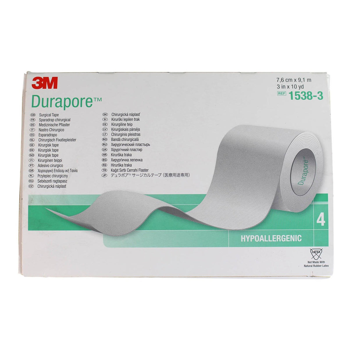3M(TM) Durapore(TM) Medical Tape, 3 Inch x 10 Yard