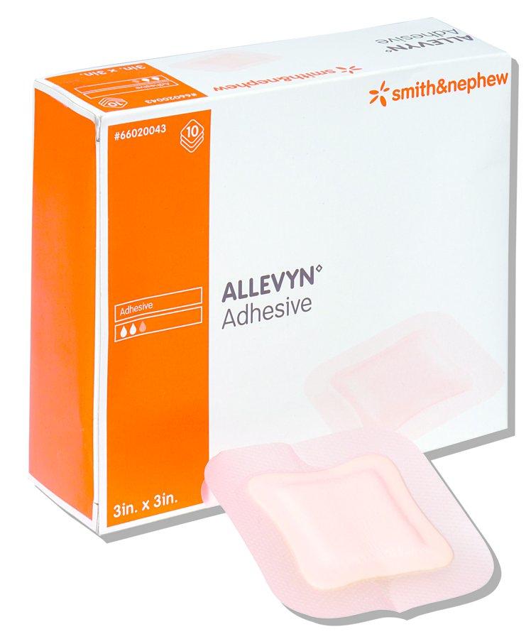 Allevyn Square Adhesive Sterile Foam Dressing with Border, 5 x 5 Inch