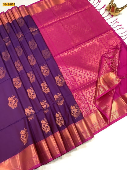 Violet Premium Soft Silk Saree