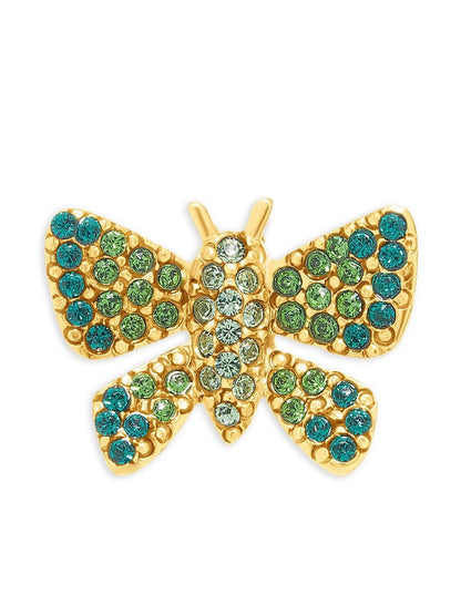 Butterfly crystal-embellished earrings