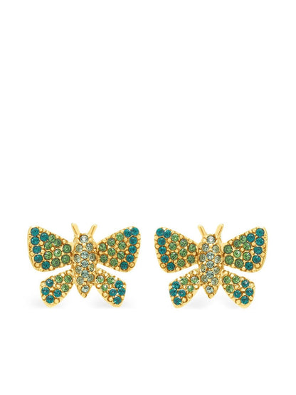 Butterfly crystal-embellished earrings