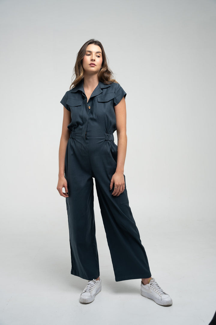 Cargo Tencel Jumpsuit