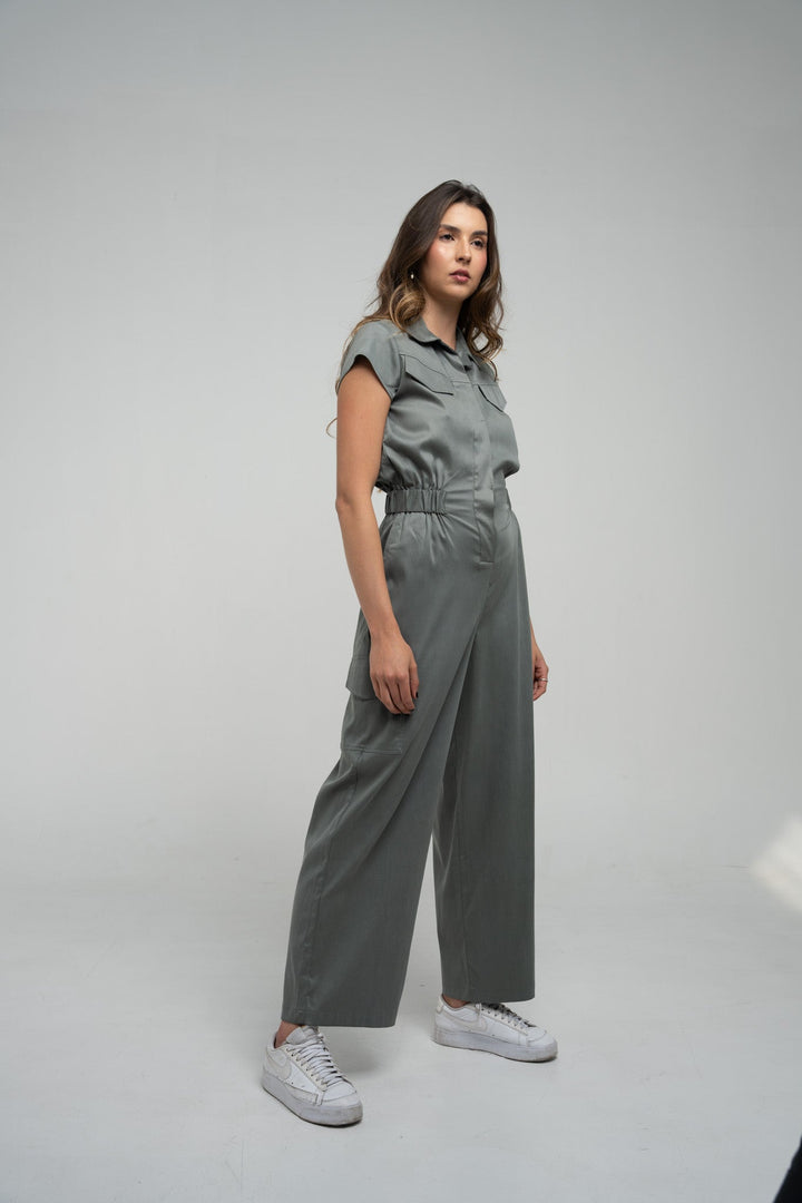 Cargo Tencel Jumpsuit