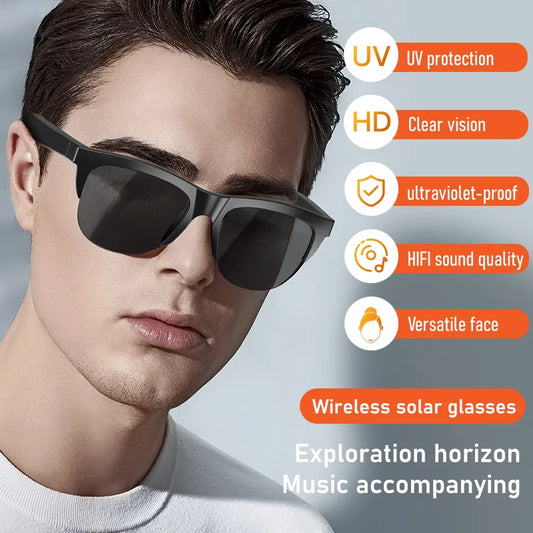 Bluetooth Sunglasses Men Camera Glasse Connected Glasses With ai Wireless 5.3 Stereo Music Bluetooth Headset Cycling glasses F06