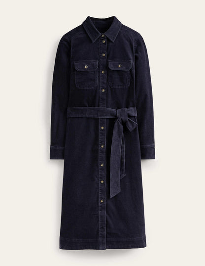 Eloise Cord Midi Shirt Dress