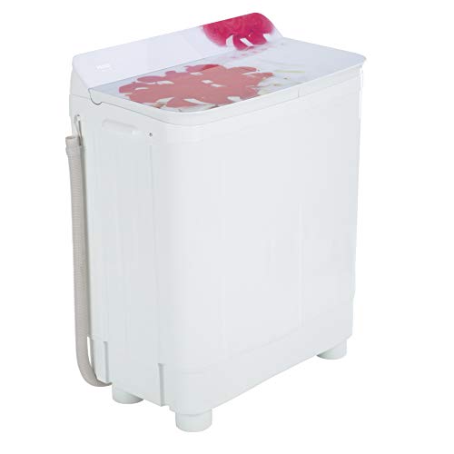 Haier 8.5 Kg Semi-Automatic Top Loading Washing Machine (HTW85-178, Red Roses)