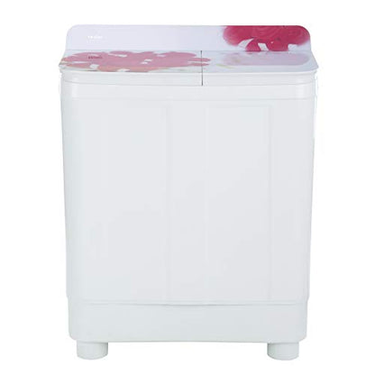 Haier 8.5 Kg Semi-Automatic Top Loading Washing Machine (HTW85-178, Red Roses)