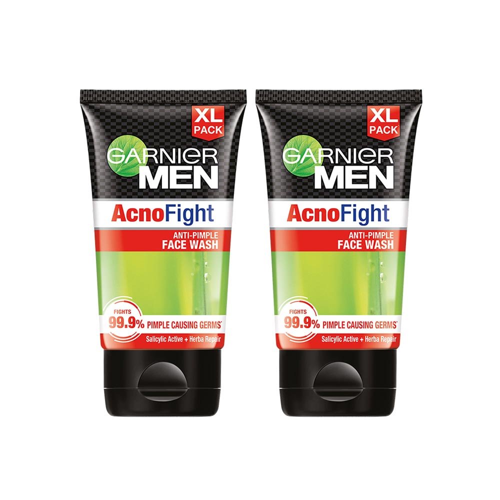 Garnier Men Acno Fight Anti-Pimple Face Wash (150 g) - Pack of 2