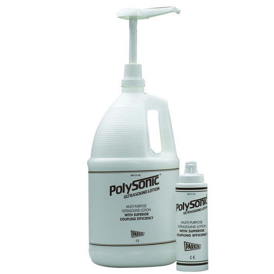 Polysonic ultrasound lotion, 1 gallon jug w/8.5 oz refillable dispenser bottle