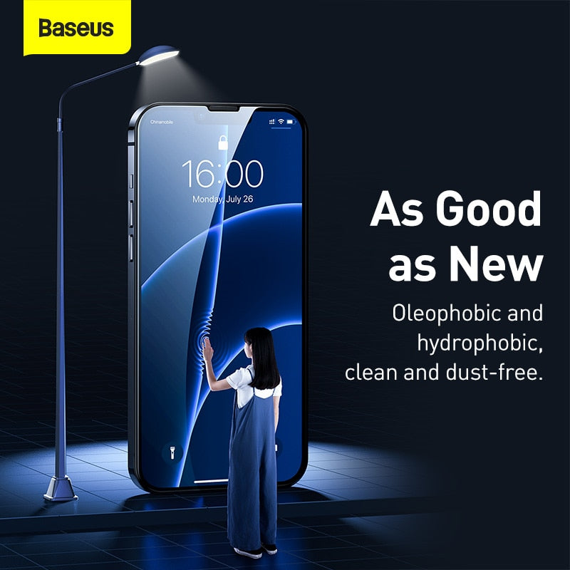 Baseus 2Pcs 0.23mm Full Coverage Tempered Glass For iPhone 13 Pro Max 12 13 Pro Screen Protector Protective Glass For iPhone 13|Phone Screen Protectors| - AliExpress