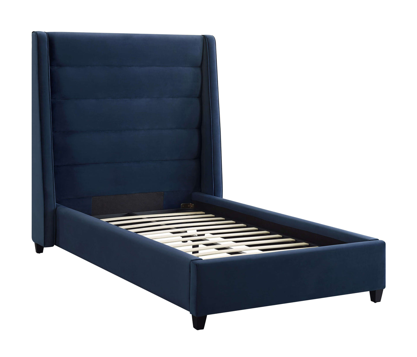 Koah Navy Velvet Bed in Twin