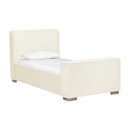 Madison Cream Velvet Bed in Twin