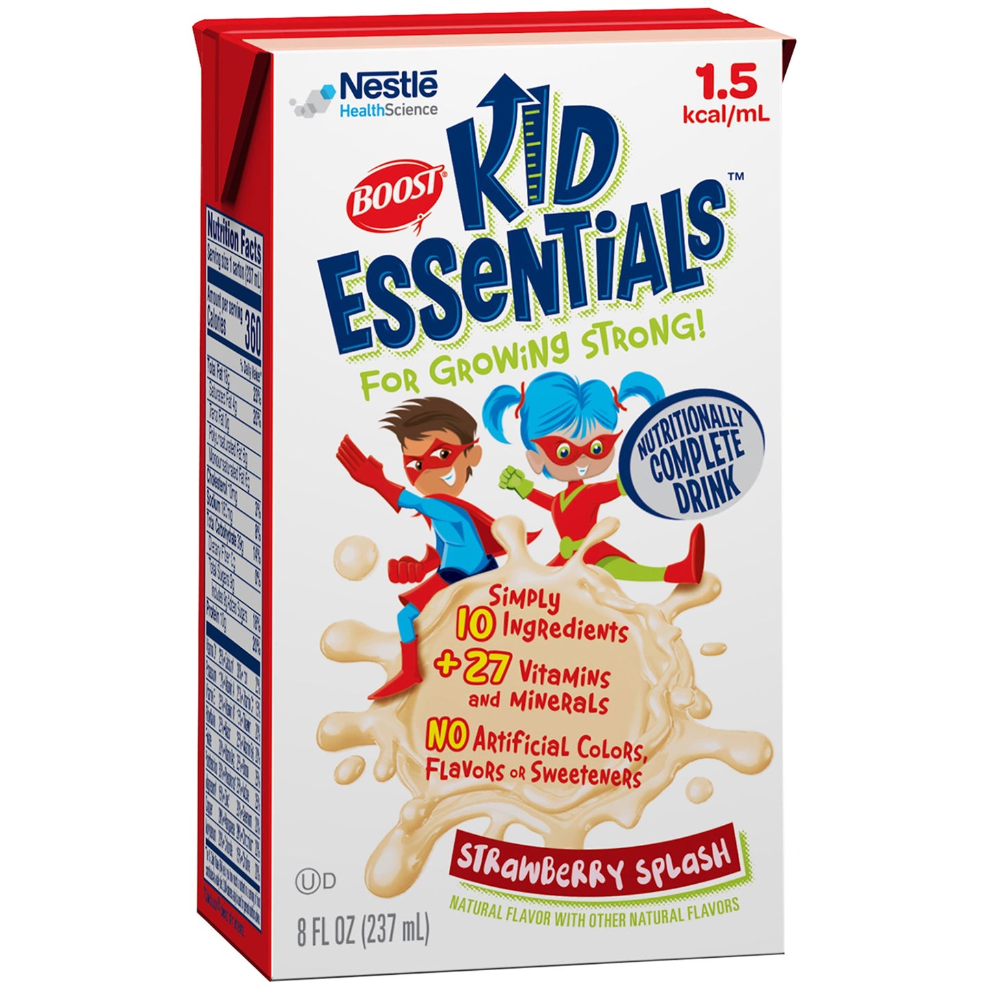 Boost(R) Kid Essentials(TM) 1.5 Pediatric Strawberry Oral Supplement/Tube Feed Formula, 8 oz. Carton