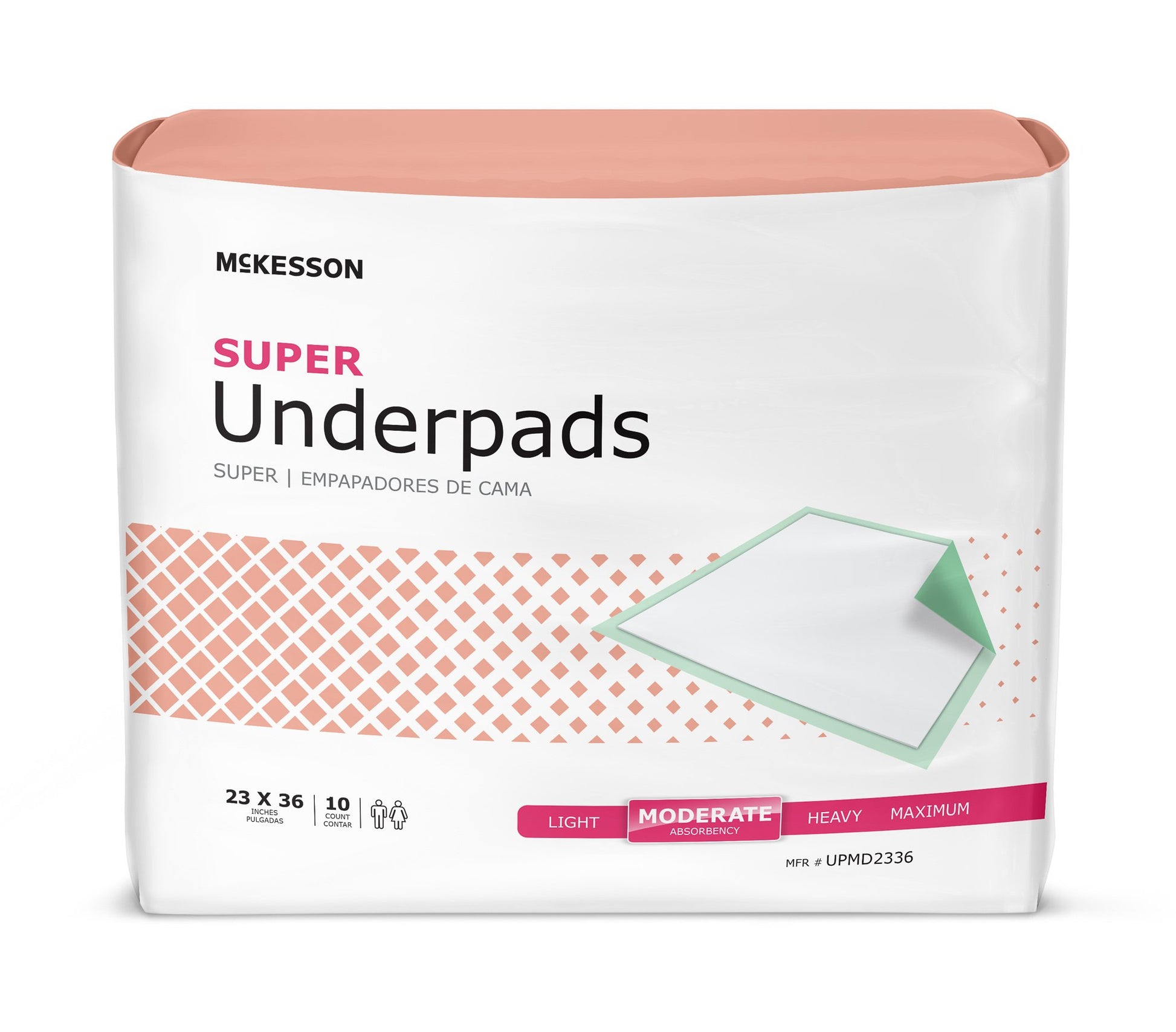 McKesson Super Moderate Absorbency Underpad, 23 x 36 Inch