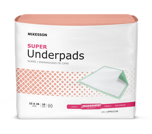 McKesson Super Moderate Absorbency Underpad, 23 x 36 Inch