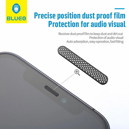 Blueo Dust Proof HD Tempered Glass for iPhone 13 Pro Max
