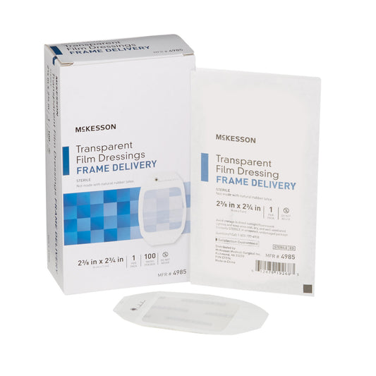 McKesson Octagonal Sterile Dressing with Frame-Style Delivery, 2-3/8 x 2-3/4 Inch, Transparent