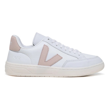 Tênis V-12 Couro Extra Branco/Rosa