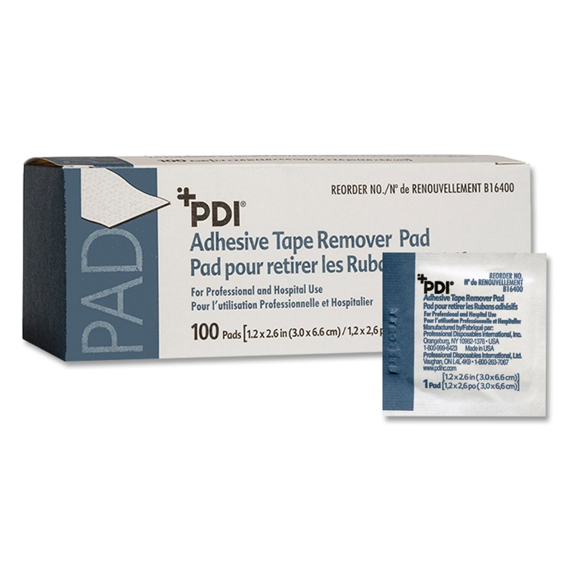 PDI(R) Adhesive Remover, 100 Wipes per Box