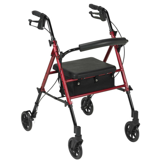 drive(TM) 4-Wheel Rollator, Red