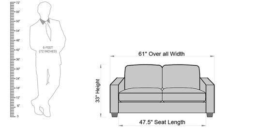 Hugo 2 Seater Sofa in Charcoal Grey Colour