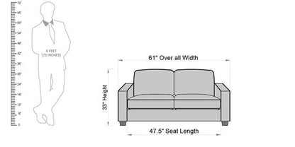 Hugo 2 Seater Sofa in Charcoal Grey Colour