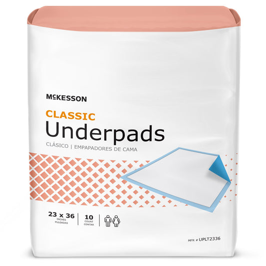 McKesson Classic Light Absorbency Underpad, 23 x 36 Inch