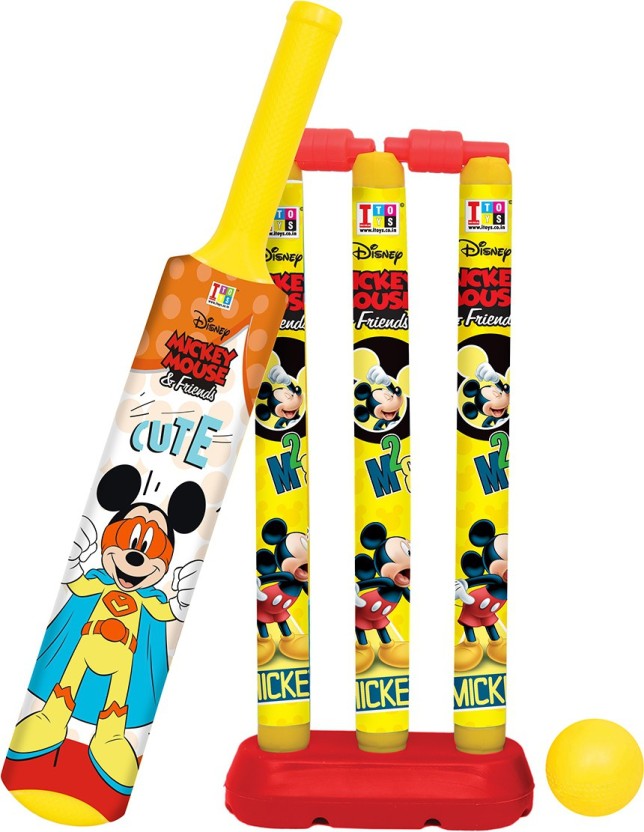 DISNEY Mickey & Friends Bat, Ball & Stumps My First Cricket Kit