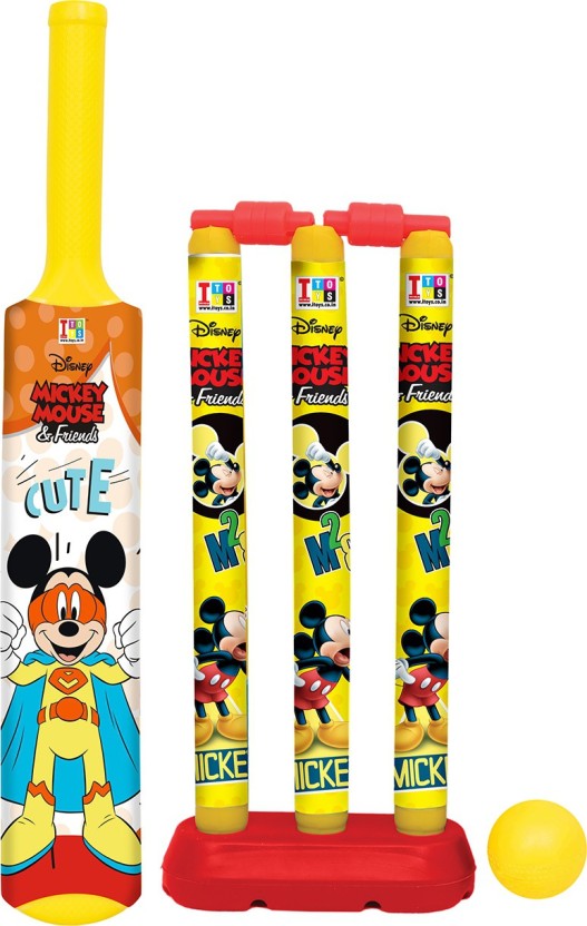 DISNEY Mickey & Friends Bat, Ball & Stumps My First Cricket Kit