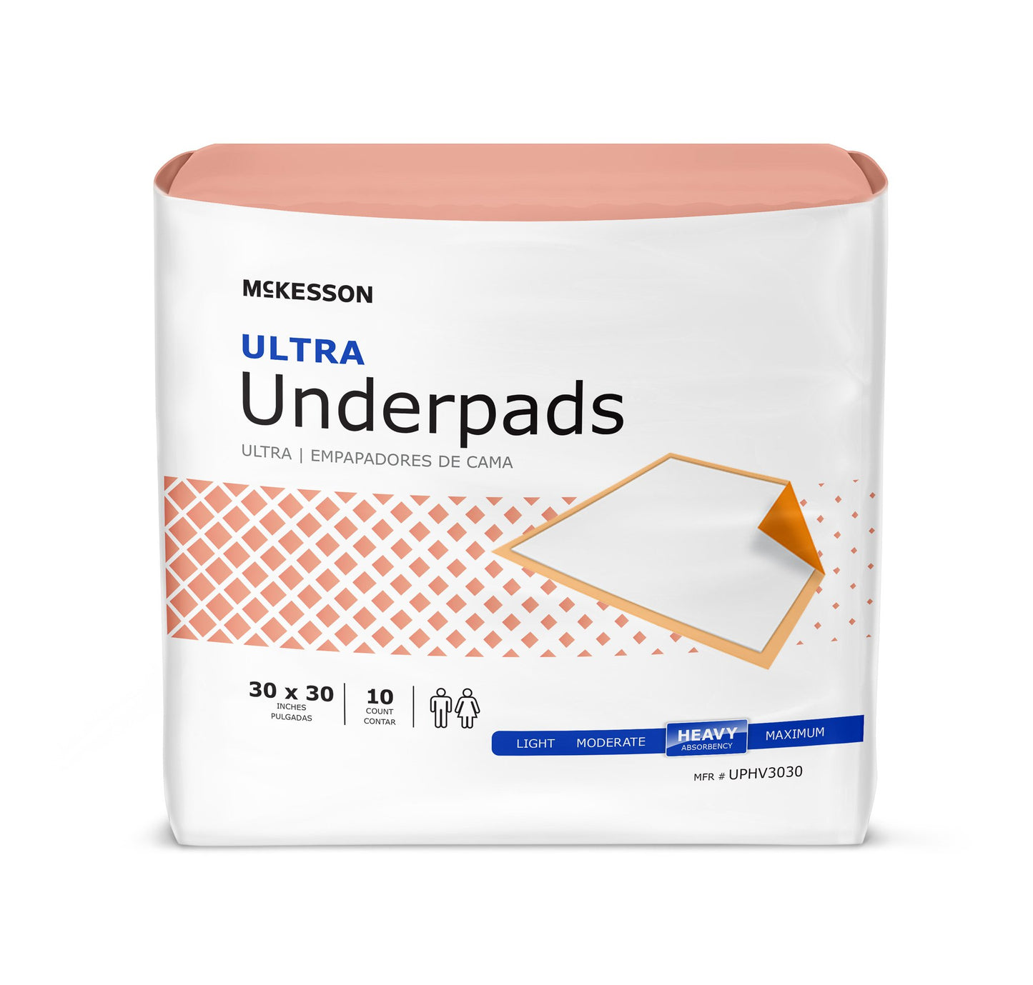 McKesson Ultra Heavy Absorbency Underpad, 30 x 30 Inch