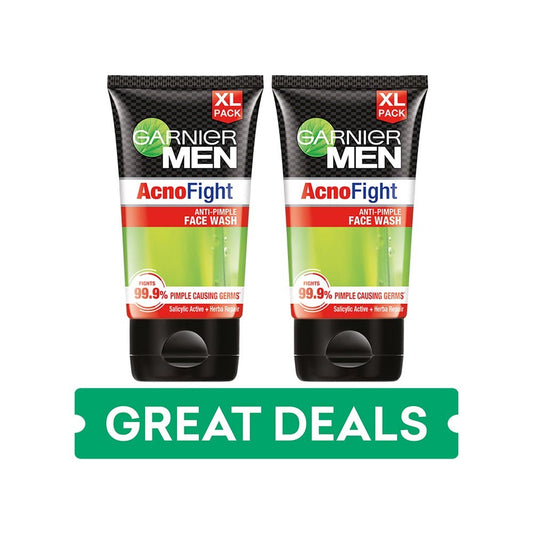 Garnier Men Acno Fight Anti-Pimple Face Wash (150 g) - Pack of 2