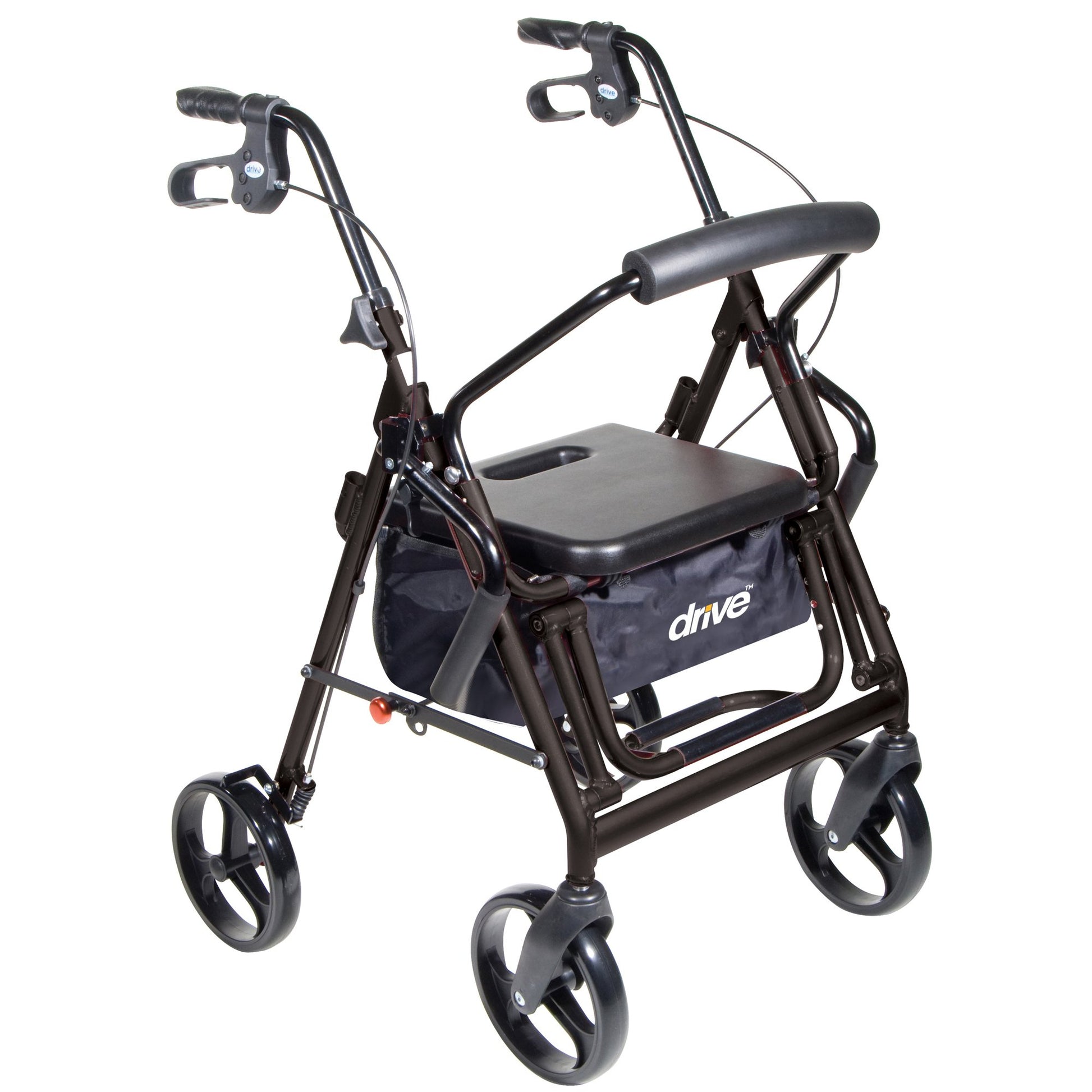 drive(TM) Duet 4-Wheel Rollator / Transport Chair, Black