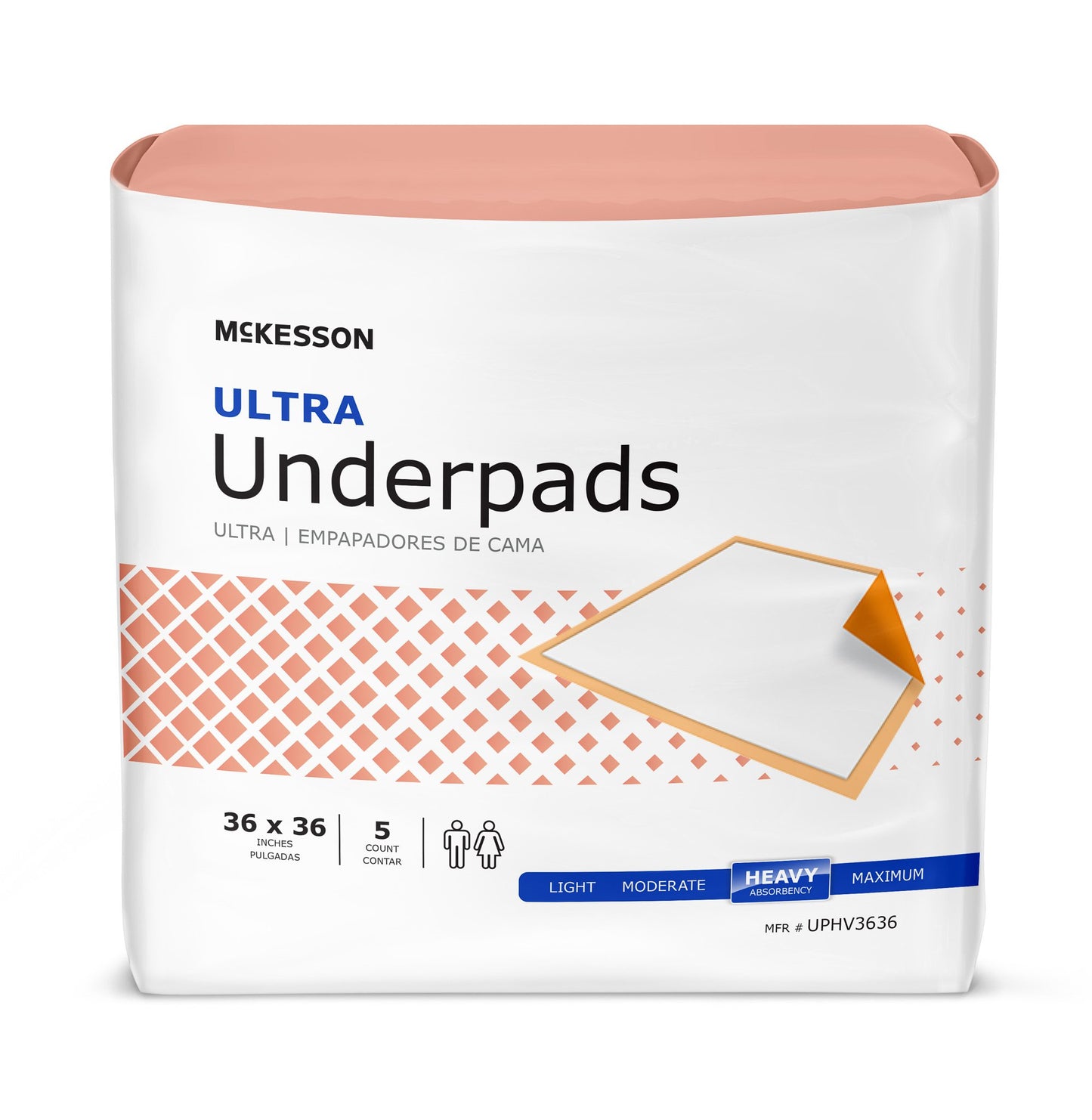 McKesson Ultra Heavy Absorbency Underpad, 36 x 36 Inch