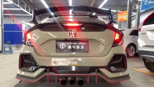 Fits 17-21 Civic Hatchback FK7/FK8 LED Sequential Signal Tail Lights White Tubes