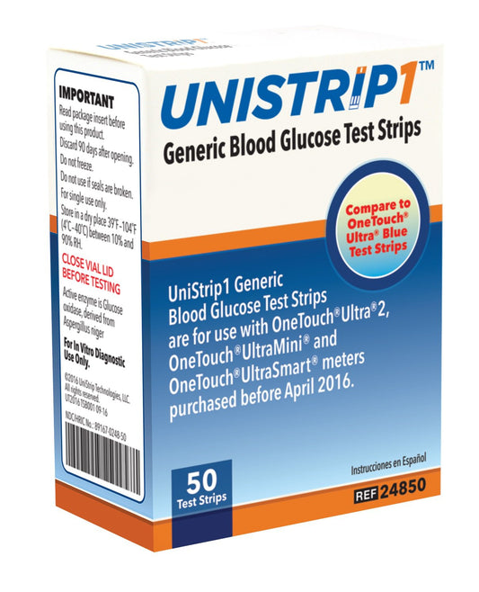 Unistrip(TM) Blood Glucose Test Strips