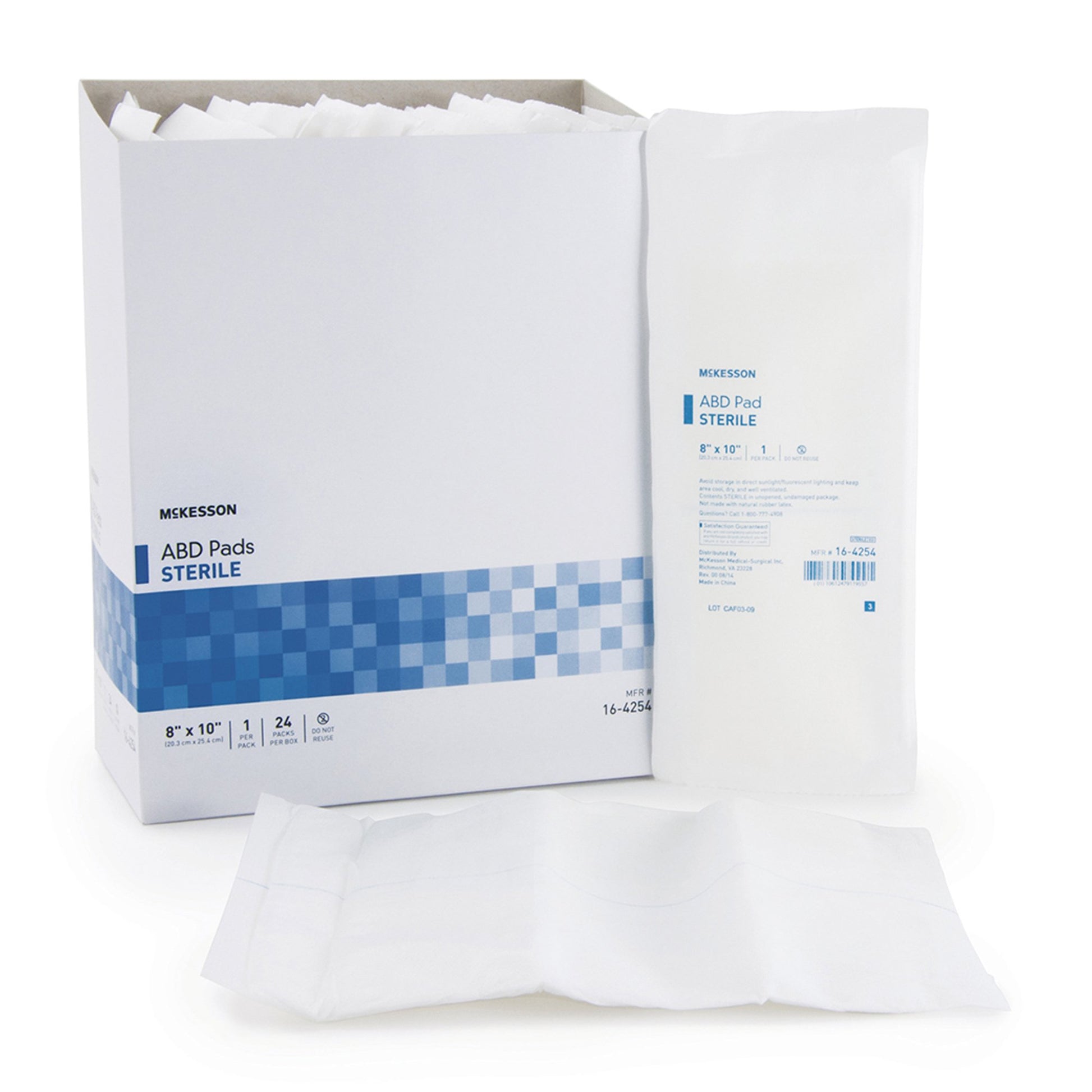 McKesson Sterile Abdominal Pad, 8 x 10 Inch