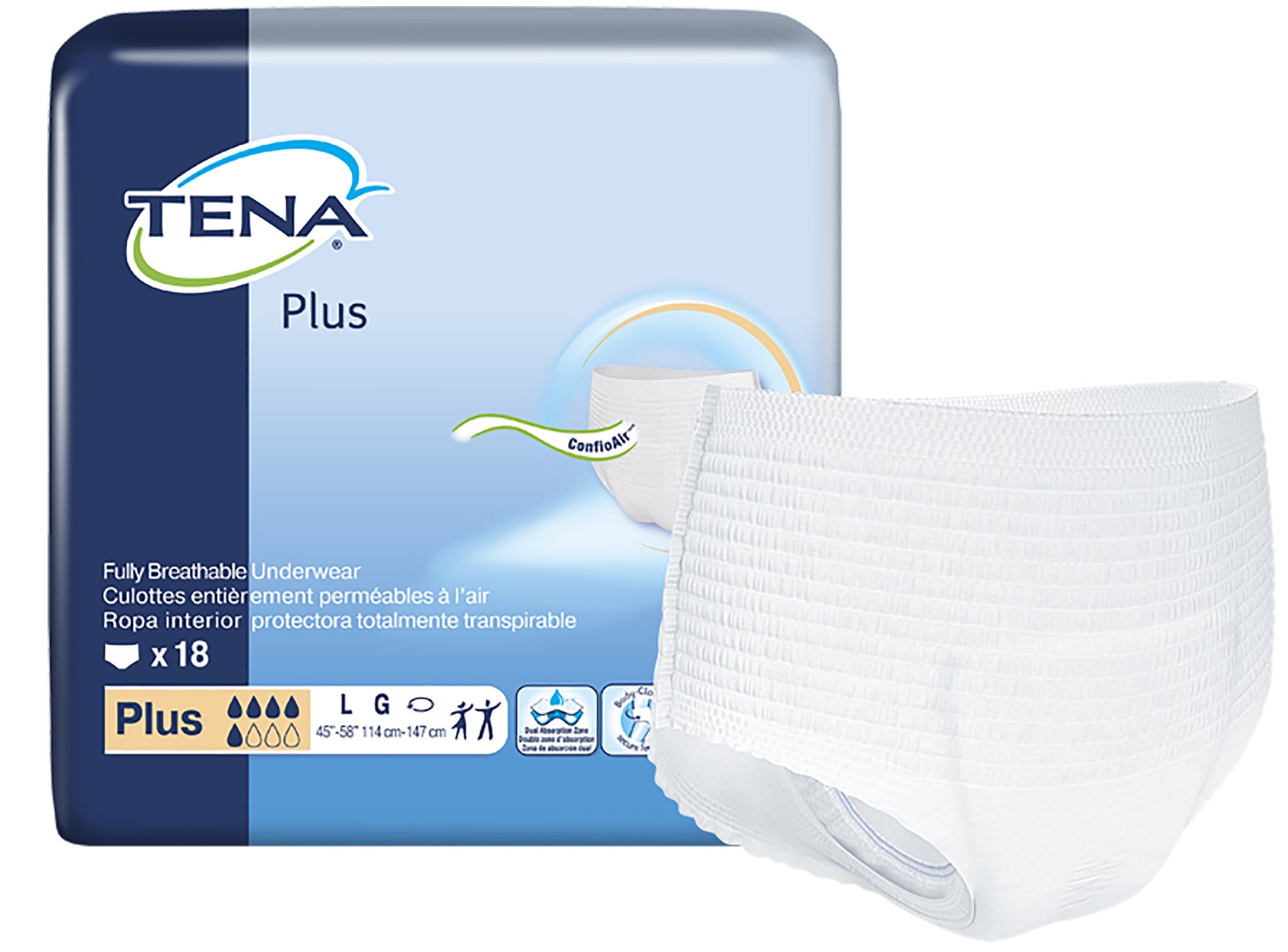 Tena(R) Plus Absorbent Underwear, Large