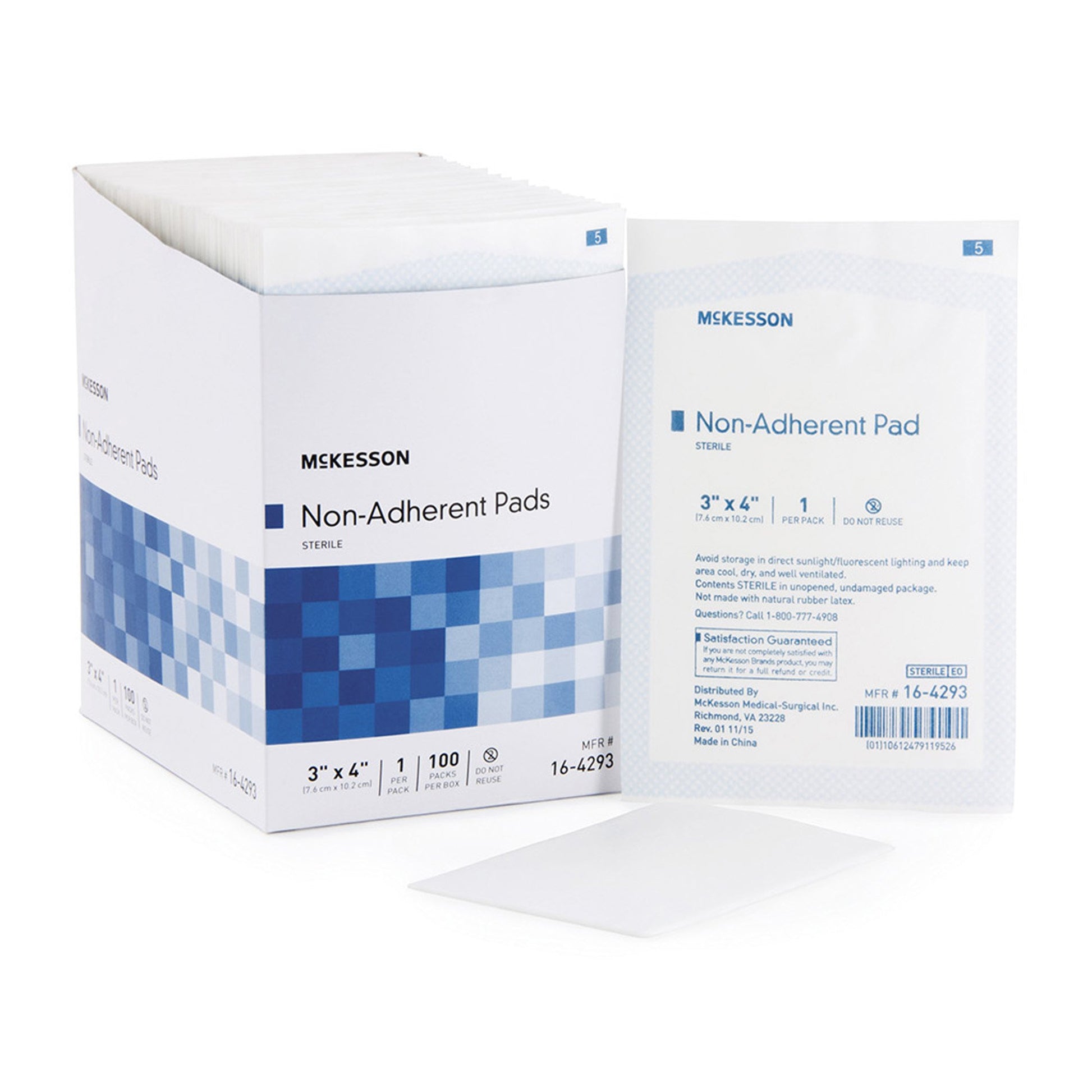 McKesson Sterile Non-Adherent Dressing, 3 x 4 Inch