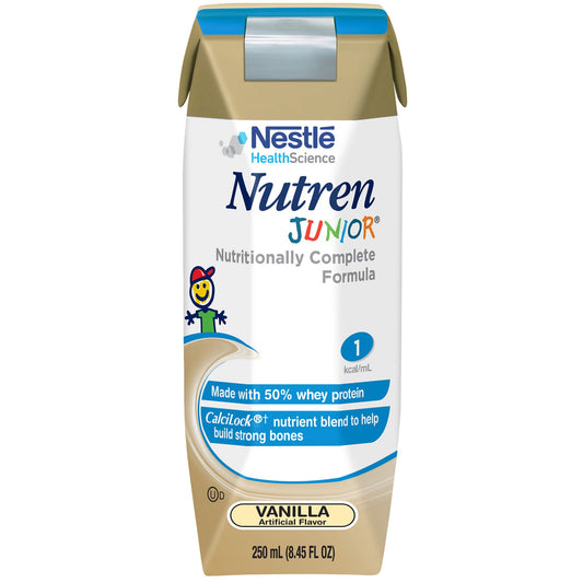 Nutren(R) Junior Fiber Pediatric Ready to Use Oral Supplement/Tube Feeding Formula, 250 mL Carton, Vanilla