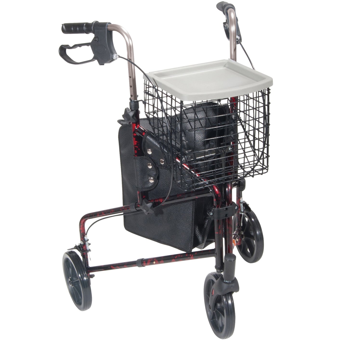 drive(TM) 3-Wheel Rollator, Red